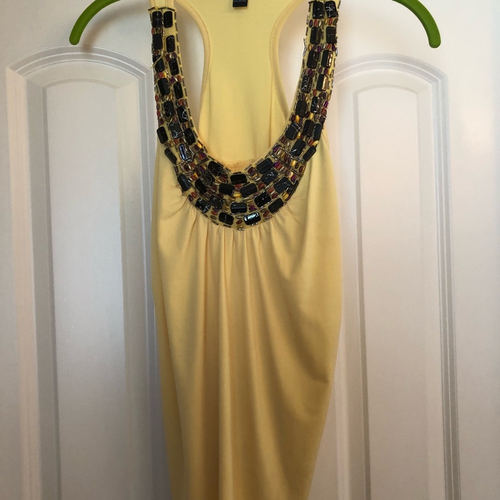 Beaded silky tank